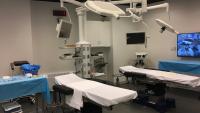 Operating room with 2 surgical stations.